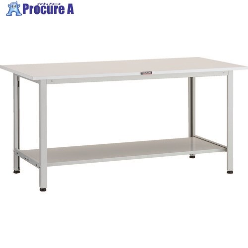 TRUSCO 軽荷重作業台(200kg)AO型 1500X600XH740 下棚2枚付 ホワイト色 AO-1560LT2 1台 ■▼125-9150