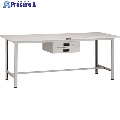 TRUSCO 軽掛け目御役目台(200kg)AO型 1800X600XH740 薄型2段引出付 白いこと色 AO-1860UDK2 1台 ■▼125-9163 作業台-花・ガーデン・DIY