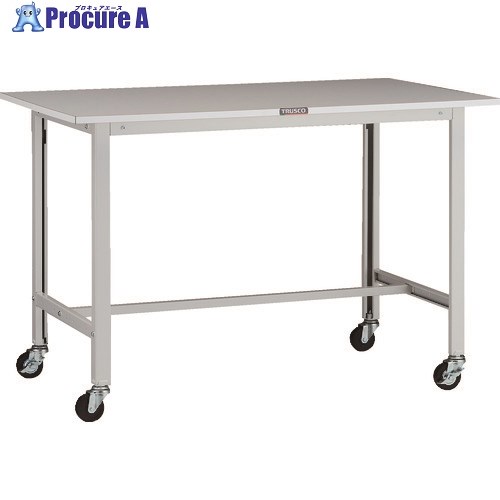 TRUSCO 軽荷重作業台(100kg)AO型 1200X600XH808 φ75キャスター付 ホワイト色 AOR-1260C75 1台 ■▼137-1676