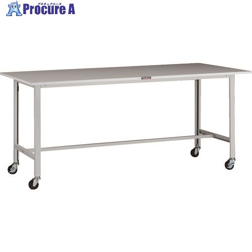 TRUSCO 軽荷重作業台(100kg)AO型 1800X900XH808 φ75キャスター付 ホワイト色 AOR-1890C75 1台 ■▼137-1682