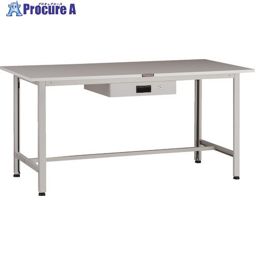 TRUSCO 軽掛け目御役目台(200kg)AO型 1500X750XH740 薄型1段引出付 白いこと色 AOR-1575UDK1 1台 ■▼137-1697
