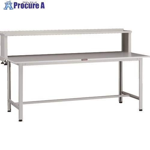 TRUSCO 軽荷重作業台(200kg)AO型 1800X750XH1044(全高) 上棚付 ホワイト色 AOR-1875YURB 1台 ■▼137-1717