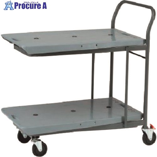 KAWAJUN 店舗用台車 ネスティングカットテーブル45 2段 均等荷重:上80kg、下100kg BBA002 1台 ■▼148-8595 【送料都度見積】