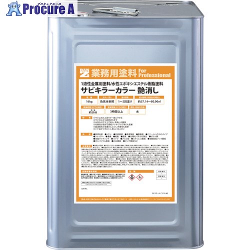 BANーZI 防錆絵の具 サビ殺害者色つや艶消し 16kg 無光沢黒 B-SKCT/K16B 1缶 ■▼370-1667