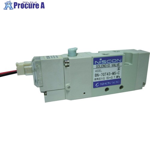 日本精器 4方向電磁弁 M5シングルAC100V7GT BN-7GT43-M5-C-E100 1台 ■▼395-4404 【送料都度見積】