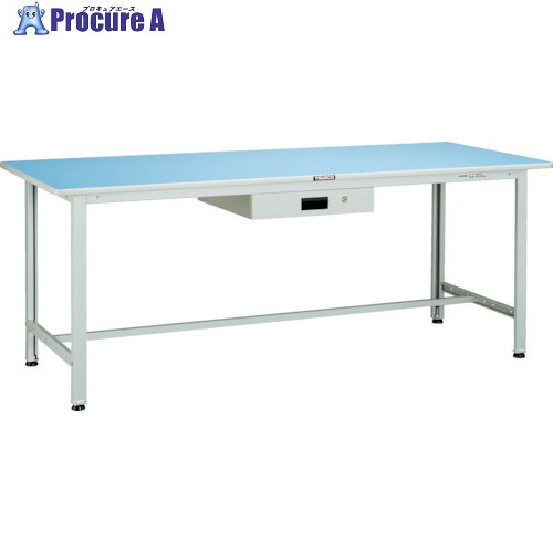 TRUSCO 軽荷重作業台(180kg)BO型 1500X600XH740 薄型1段引出付 ホワイト色 BO-1560UDK1 1台 ■▼454-4251