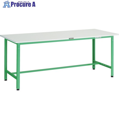TRUSCO 軽荷重作業台(300kg)AE型 1500X600XH740 基本タイプ ヤンググリーン色 AE-1560 YG 1台 ■▼466-7085