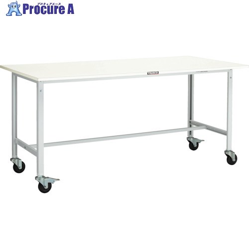 TRUSCO 軽荷重作業台(150kg)AE型 1800X900XH846 φ100キャスター付 ホワイト色 AE-1809C100 W 1台 ■▼466-7191