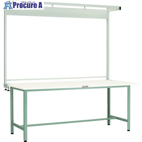 TRUSCO 軽荷重作業台(300kg)AE型 1800X900XH1948(全高) ツールハンガー付 グリーン色 AE-1809THN 1台 ■▼466-7247 ｜プロキュアエース 41,629円