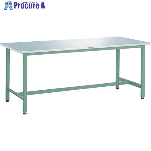 TRUSCO 軽荷重作業台(300kg)AE型 1500X750XH740 ステンレス張り グリーン色 AES-1500 (ﾃﾝﾊﾞﾝ ｽﾃﾝﾚｽﾊﾞﾘ) 1台 ■▼522-2630