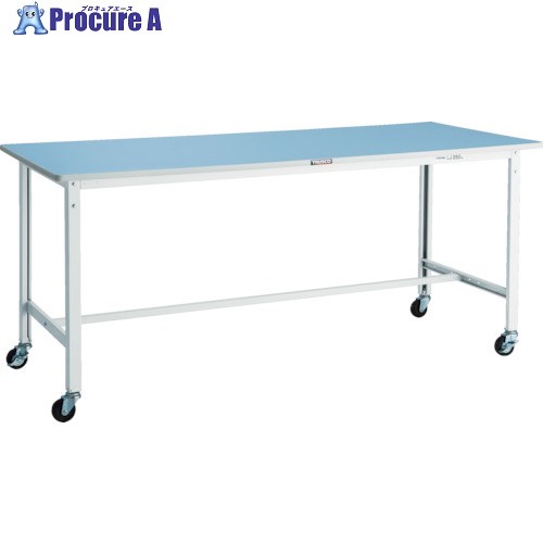 TRUSCO 軽荷重作業台(125kg)BE型 1500X600XH809 φ75キャスター付 ホワイト色 BER-1560C75W 1台 ■▼856-3751 ｜プロキュアエース