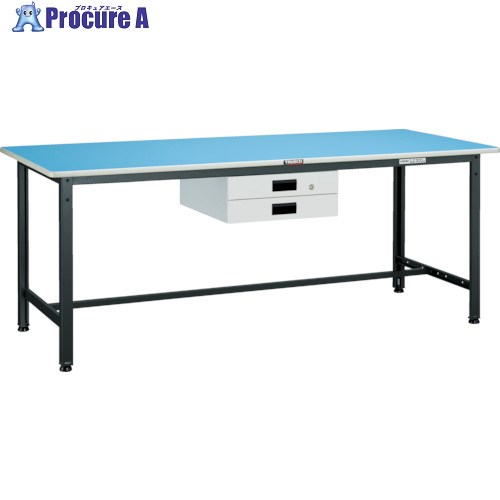 TRUSCO 軽荷重作業台(250kg)BE型 1800X600XH740 薄型2段引出付 ホワイト色 BE-1860UDK2W 1台 ■▼856-3834 ｜プロキュアエース