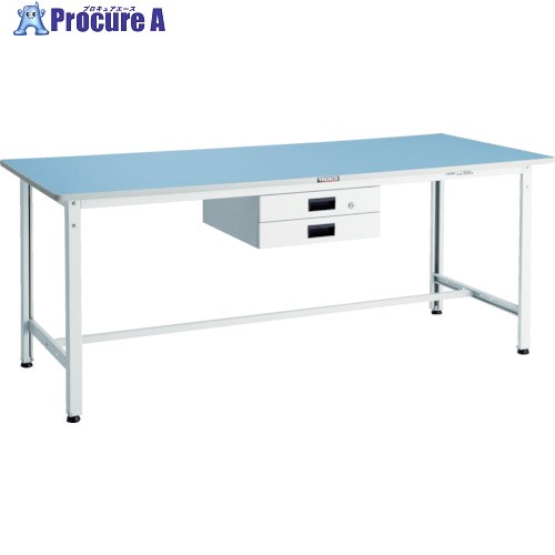 TRUSCO 軽荷重作業台(250kg)BE型 1200X750XH740 薄型2段引出付 ダークグレー色 BER-1275UDK2 1台 ■▼856-3864