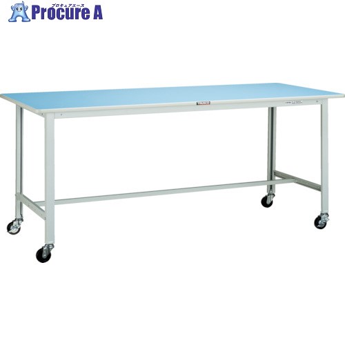 TRUSCO 軽荷重作業台(90kg)BO型 1500X750XH809 φ75キャスター付 ホワイト色 BOR-1575C75 1台 ■▼856-3941