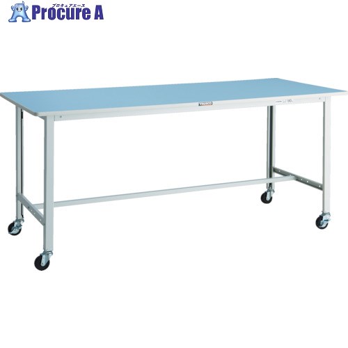 TRUSCO 軽荷重作業台(90kg)BO型 1800X750XH809 φ75キャスター付 ホワイト色 BOR-1875C75 1台 ■▼856-3943 |プロキュアエース