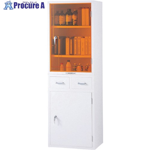 サンプラ 薬品保管庫 P600型 上段 02454 1台 ■▼167-8803 【送料都度見積】 ※個人宅様送り不可