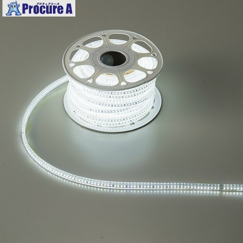 緑十字 LEDロープライト(両面発光タイプ) LED発光色:白 長さ10m 275014 1巻 ■▼663-4166