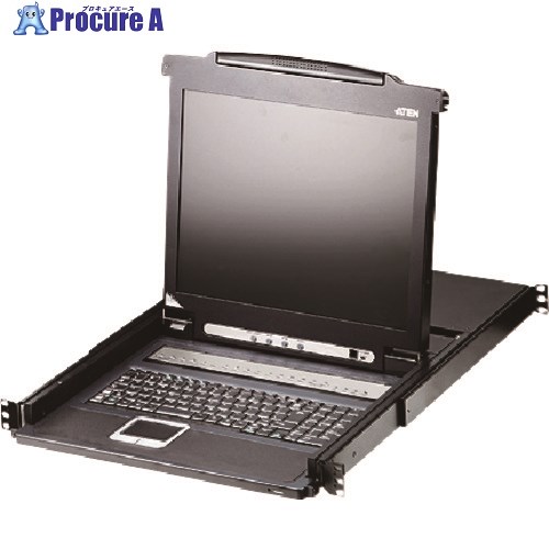 ATEN KVMドロワー 8ポート/17インチLCD一体型/ロングレール CL1008MJJL 1台 ■▼115-2120 ｜プロキュアエース