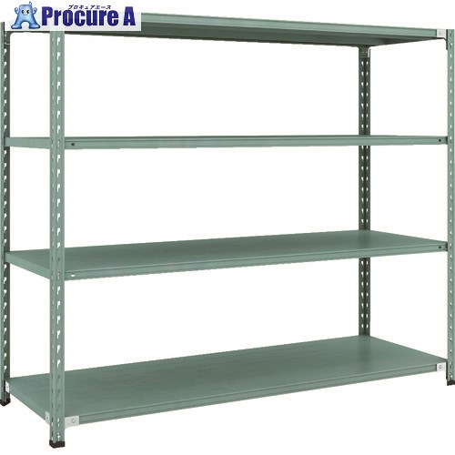 TRUSCO CB型 軽中量セミボルトレス棚 1800X600XH1500 4段 グリーン CB-5664-GN 1S ■▼115-5150 ｜プロキュアエース