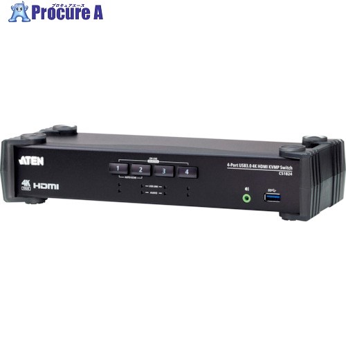 ATEN KVM取り替えっこ4界面/USB3.0/HDMI/4K CS1824 1台 ■▼251-7532