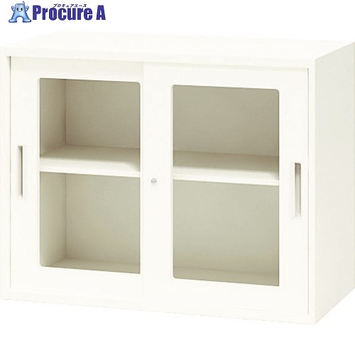 NAIKI 収納庫 CW型 ガラス引違い書庫 899×450×700 CW-0907HG-WW 1台 ■▼463-0840 ※個人宅様送り不可