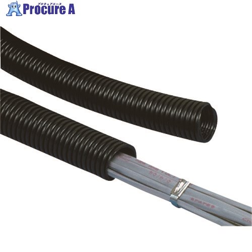PANDUIT コルゲートチューブ 耐熱性ナイロン6 スリットなし 黒 CLTS125N-L 1巻 ■▼814-6635 【送料都度見積】|プロキュアエース