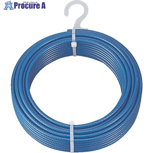 TRUSCO メッキ付ワイヤーロープ PVC被覆タイプ Φ9(11)mmX50m CWP-9S50 1巻 ▼856-0820 ｜プロキュアエース