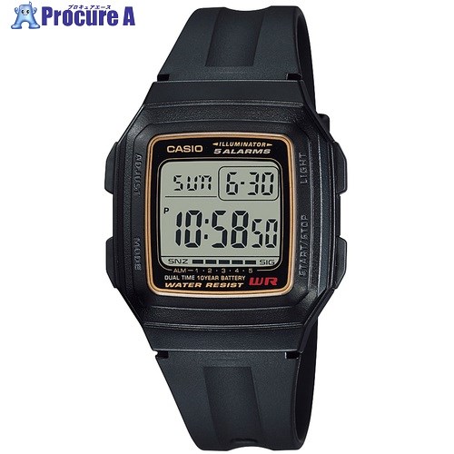 CASIO カシオ　F-200 Casio F-200W-1A Black Resin Band Digital Watch Illuminator F