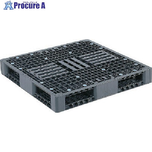 サンコー リサイクルプラスチックパレット 812183 R4-1111-3 黒いこと SK-R4-1111-3-BK 1枚 ■▼108-4924 【貨物輸送都度積もり書き】