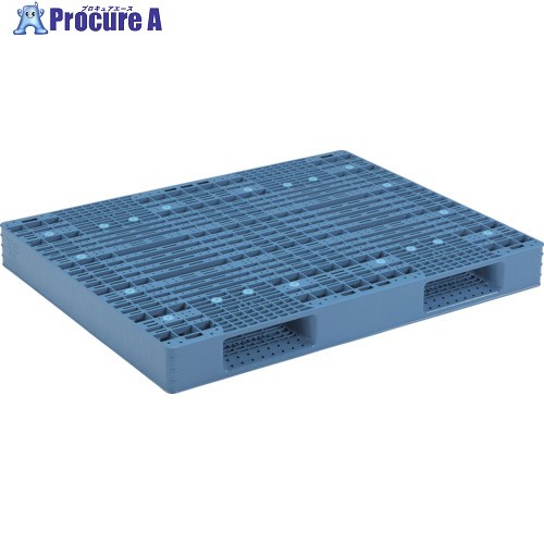 サンコー プラスチックパレット 815407 R2-1114-4青 SK-R2-1114-4-BL 1枚 ■▼198-0466 【送料都度見積】