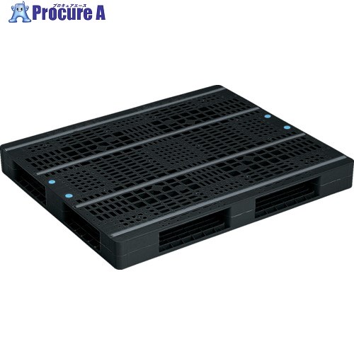サンコー リサイクルプラスチックパレット 812059 R4-1012-2黒 SK-R4-1012-2-BK 1枚 ■▼198-0468 【貨物輸送都度積もり書き】