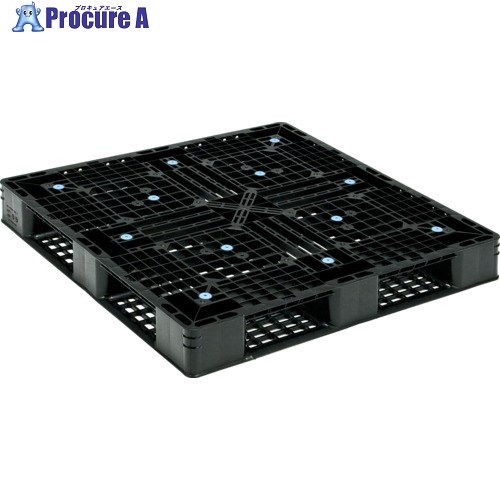 サンコー リサイクルプラスチックパレット 812132 D4-1111-7黒 SK-D4-1111-7-BK 1枚 ■▼198-0470 【貨物輸送都度積もり書き】