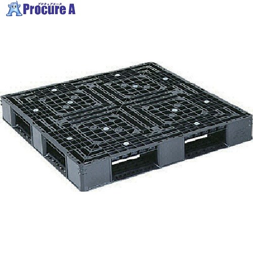 サンコー リサイクルプラスチックパレット 812203 D4-1111-3 黒 D4-1111-3 BK 1枚 ■▼198-0472 【貨物輸送都度積もり書き】