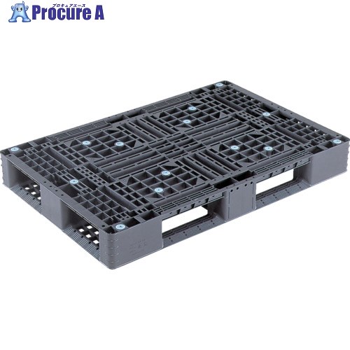 サンコー リサイクルプラスチックパレット 808855 D4-812黒 SK-D4-812-BK 1枚 ■▼198-0482 【貨物輸送都度積もり書き】