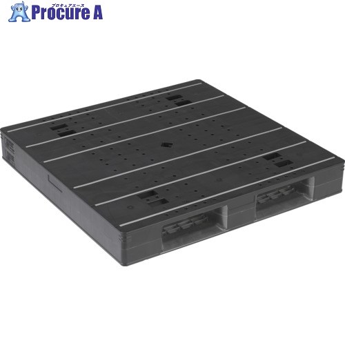 サンコー リサイクルプラスチックパレット 840003 LX-1111D2黒 SK-LX-1111D2-BK 1枚 ■▼198-0506 【貨物輸送都度積もり書き】