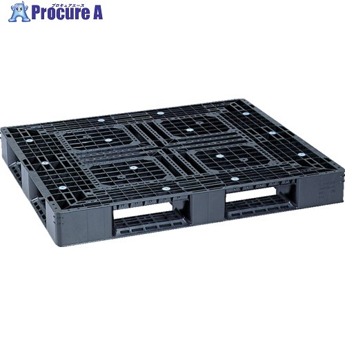 サンコー リサイクルプラスチックパレット 814306 D4-1113-3黒 SK-D4-1113-3-BK 1枚 ■▼198-0515 【貨物輸送都度積もり書き】
