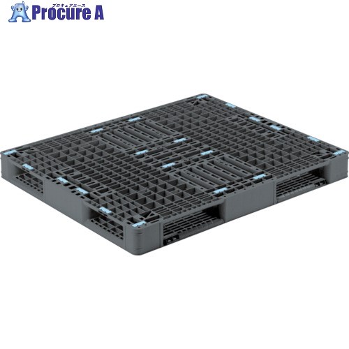サンコー リサイクルプラスチックパレット 808870 R4-1012-5黒 SK-R4-1012-5-BK 1枚 ■▼198-0525 【貨物輸送都度積もり書き】