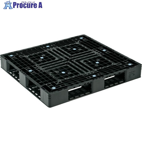 サンコー リサイクルプラスチックパレット 815406 D4-1112-3黒 SK-D4-1112-3-BK 1枚 ■▼198-2033 【貨物輸送都度積もり書き】