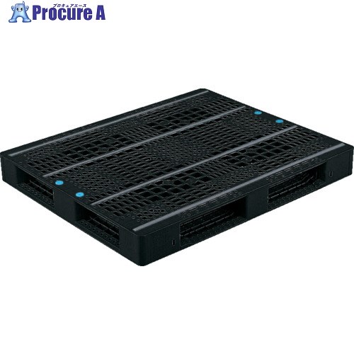 サンコー リサイクルプラスチックパレット 812084 D4-1012-4黒 SK-D4-1012-4-BK 1枚 ■▼198-2040 【貨物輸送都度積もり書き】