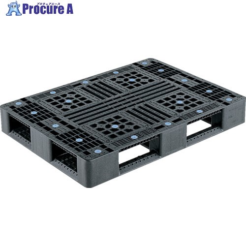 サンコー リサイクルプラスチックパレット 808801 D4-811黒 SK-D4-811-BK 1枚 ■▼198-2059 【貨物輸送都度積もり書き】