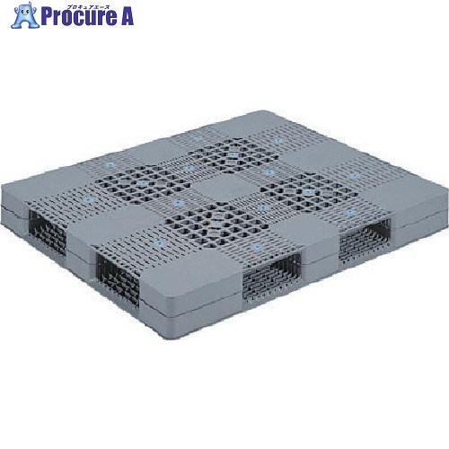 サンコー プラスチックパレット 813006 R4-110136 グレー R4-110136PE GY 1個 ■▼198-2065 【送料都度見積】