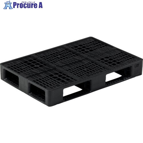 サンコー リサイクルプラスチックパレット 806802 D4-068100H黒 SK-D4-068100H-BK 1枚 ■▼198-2089 【貨物輸送都度積もり書き】