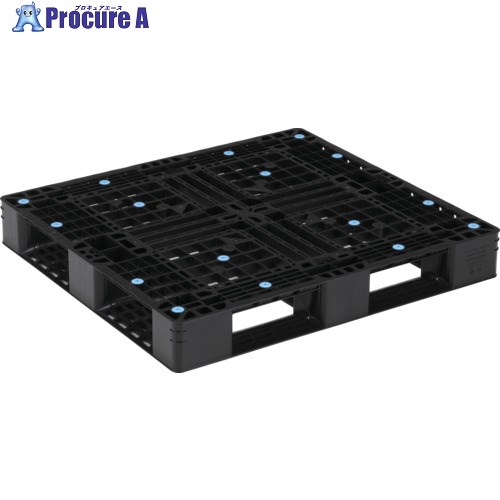 サンコー リサイクルプラスチックパレット 812258 D4-1011-3黒 SK-D4-1011-3-BK 1枚 ■▼198-2098 【貨物輸送都度積もり書き】
