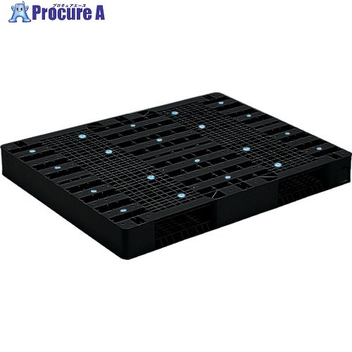 サンコー リサイクルプラスチックパレット 815403 R2-1114-3黒 SK-R2-1114-3-BK 1枚 ■▼198-2106 【送料都度見積】