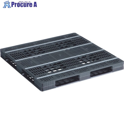 サンコー リサイクルプラスチックパレット 812209 D4-1111-10黒 SK-D4-1111-10-BK 1枚 ■▼198-2114 【貨物輸送都度積もり書き】