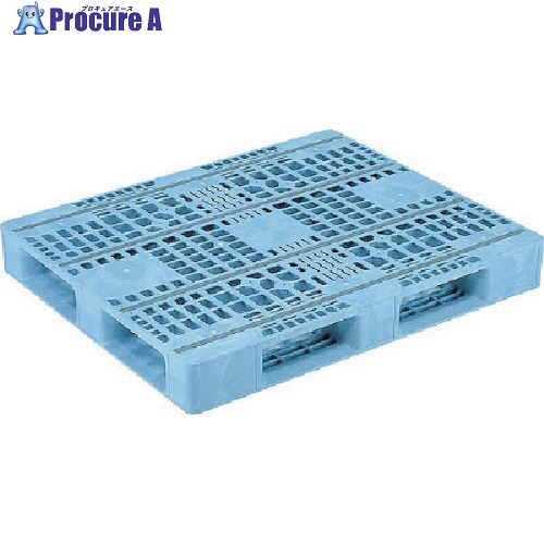 サンコー プラスチックパレット 812073 D4-1012F-3(PE) 青 D4-1012F3 B 1個 ■▼198-2124 【送料都度見積】