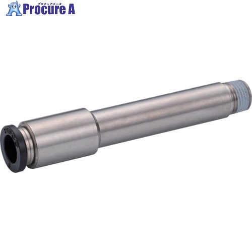 PISCO チューブフィッティングロング チューブ外径8mm ネジサイズR1/8 全長70mm POC8-01-L70 10個 ■▼423-4037 【送料都度見積】