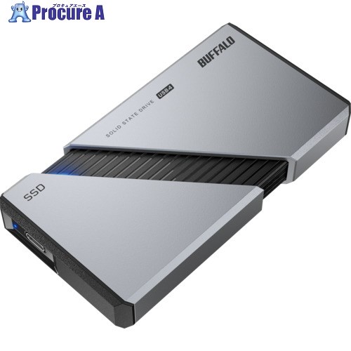 BUFFALO パソコン向け USB4(Gen3x2)相応う High-End 携帯型SSD SSD-PE1.0U4-SA 1個 ■▼683-6349 【貨物輸送都度積もり書き】 その他-PCアクセサリー