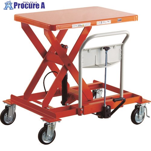 TRUSCO ハンドリフター 傍え手持ち部分 1000kg 4輪自在 早送り付 HLFA-E1000LLS-B 1台 ■▼115-8011