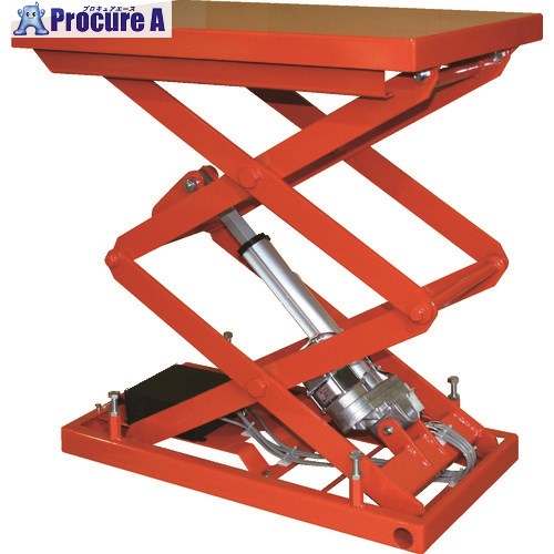 TRUSCO テーブルリフト100kg 電動Bねじ式 DC24Vバッテリー専用 520×850 HDL-W1058R-D2 1台 ■▼160-5427